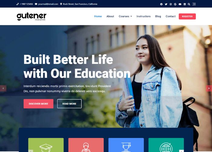 Gutener Education Theme - Texpert Mentor