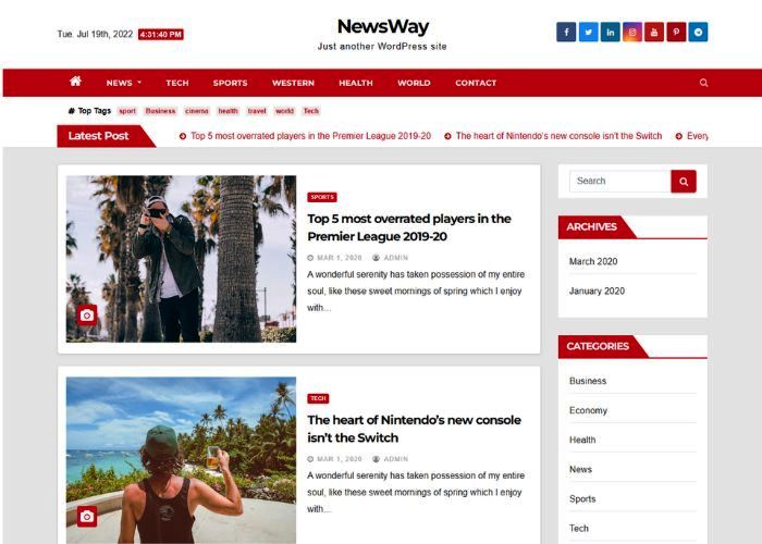 News Way Theme - Texpert Mentor